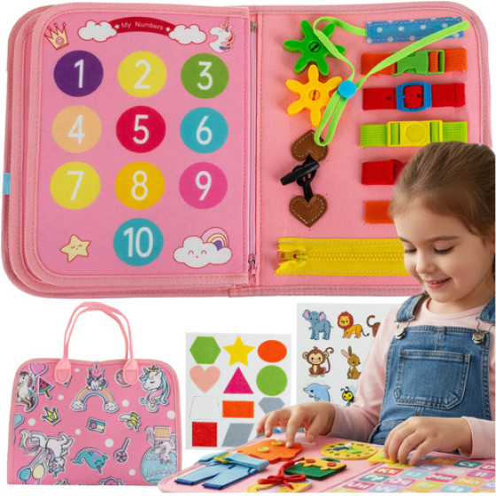 Kruzzel Manipulative Book - Pink 26880 - (18596-0)