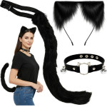 Ruhhy 3-Piece cat/Fox costume, black, 26587 - (18623-0)