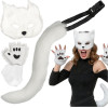 Ruhhy 4-Piece cat/Fox costume, white, 26249 - (18616-0)