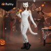 Ruhhy 4-Piece cat/Fox costume, white, 26249 - (18616-0)