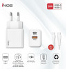 iNOS ��������� �������� ������� �������� �� ����� ����� Usb A & Usb C Pd Qc 3.0 20W & Usb C ������� 1m ����� - (5205598173692)