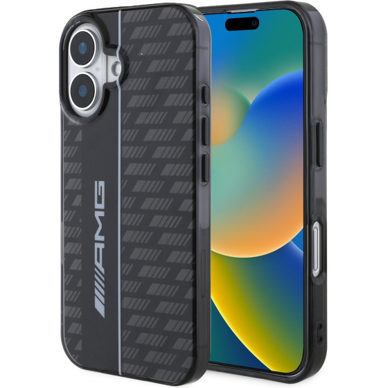 AMG Carbon Pattern Case For Iphone 16 Black - (AMHCP16S2DVCK)