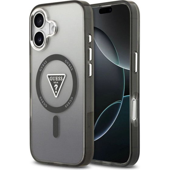 Guess Case For Iphone 17 Compatible With Magsafe GUHMP17SHgtmlcgk (Iml Gradient W/ Triangle Logo) black