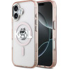 Karl Lagerfeld Case For Iphone 17 Compatible With Magsafe KLHMP17SHgchgkbp (Iml Choupette Sketch Logo) pink