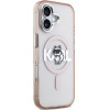Karl Lagerfeld Case For Iphone 17 Compatible With Magsafe KLHMP17SHgchgkbp (Iml Choupette Sketch Logo) pink