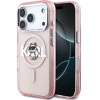Karl Lagerfeld Case For Iphone 17 Pro Compatible With Magsafe KLHMP17LHgchgkbp (Iml Choupette Sketch Logo) pink
