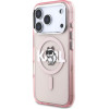 Karl Lagerfeld Case For Iphone 17 Pro Compatible With Magsafe KLHMP17LHgchgkbp (Iml Choupette Sketch Logo) pink