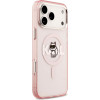 Karl Lagerfeld Case For Iphone 17 Pro Max Compatible With Magsafe KLHMP17XHgchgkbp (Iml Choupette Sketch Logo) pink