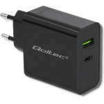 QOLTEC Charger | 45W | 5-20V | 2.25-3A | Usb Type C Pd | Usb | Black - (51717)