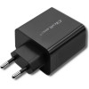 QOLTEC Charger | 45W | 5-20V | 2.25-3A | Usb Type C Pd | Usb | Black - (51717)