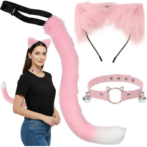 Ruhhy Cat/Fox Costume 3 Piece Pink 26585 - (18627-0)