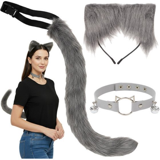 Ruhhy Cat/Fox Costume 3 Piece Gray 26586 - (18624-0)