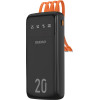 Dudao Capacious Powerbank With 3 built-In Cables 20000mAh Usb Type C + Micro Usb + Lightning Black ( K6PRo +) 6977196682393