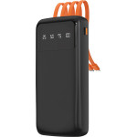 Dudao K6PRo Universal 10000mAh Power Bank With Usb Cable, Usb Type C, Lightning Black (K6Pro-black) 6977196682058