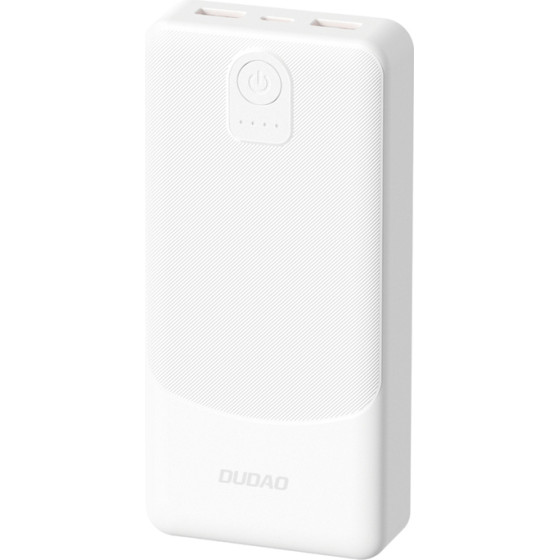 Dudao Powerbank K10 10000mAh 2.4A 2 x USB-A - White 6977196682157