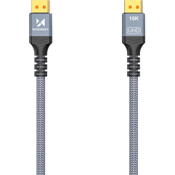 Wozinsky Displayport 2.1 Cable Vesa Certified 80 Gb/s 16K@60Hz 8K@120Hz 4K@240Hz Hdr Hdcp Dsc 3m - Black - (WPS-16AYL3S)