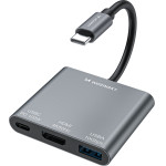 Wozinsky Hub USB-C Pd 100W Hdmi 4K@30Hz USB-A 10GBps - Gray - (WHCH-01)