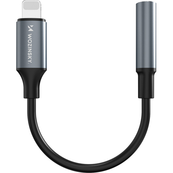 Wozinsky Lightning Adapter - 3.5mm Mini Jack - Black - (WALJ-01)
