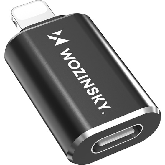 Wozinsky Lightning To USB-C Adapter - Black - (WALC-01)