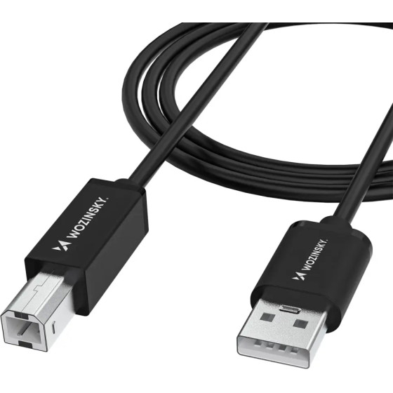 Wozinsky USB-B - USB-A 480Mb/s Cable 2m - Black - (WKDDY3S)
