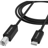Wozinsky USB-B - USB-C Cable 2m - Black - (WKDDY2S)