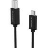 Wozinsky USB-B - USB-C Cable 2m - Black - (WKDDY2S)