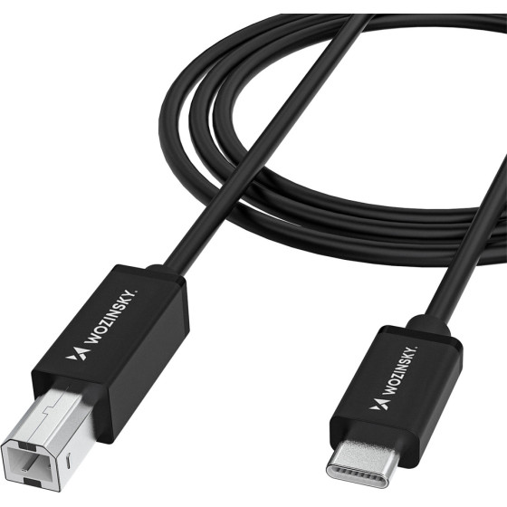 Wozinsky USB-B - USB-C Cable 2m - Black - (WKDDY2S)