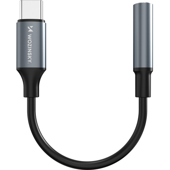 Wozinsky USB-C Adapter - 3.5mm Mini Jack - Black - (WACM-01)
