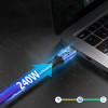 Wozinsky USB-C Thunderbolt 4 240W 1m 4K Angled Cable - Black - (WPS3-UY41S)