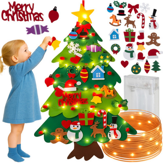 Kruzzel 26548 Led Felt Christmas Tree - (18611-0)