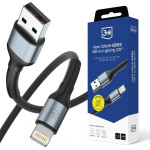 3MK cable Hyper Cable N-Series USB-A Do Lightning 1m 5V/2.4A 12W black