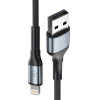 3MK cable Hyper Cable N-Series USB-A Do Lightning 1m 5V/2.4A 12W black