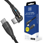 3MK cable Hyper Cable N-Series USB-C Do USB-C 2m 20V/3A 60W black
