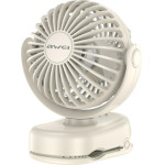 Awei Mini Desk Fan With Clip 1200mAh White - (F45)