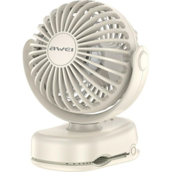 Awei Mini Desk Fan With Clip 1200mAh White - (F45)