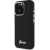 Guess Iphone 16 Pro Max 6.9 Black Hardcase Silicone Script Metal Logo & Frame - (GUHCP16XSMBSLK)