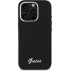 Guess Iphone 16 Pro Max 6.9 Black Hardcase Silicone Script Metal Logo & Frame - (GUHCP16XSMBSLK)