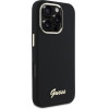 Guess Iphone 16 Pro Max 6.9 Black Hardcase Silicone Script Metal Logo & Frame - (GUHCP16XSMBSLK)