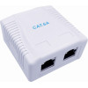 Cablexpert CAT6A Ftp Double Port Surface Mount Box White - (NCAC-2F6A-01)