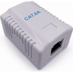 Cablexpert CAT6A Ftp Single Port Surface Mount Box White - (NCAC-1F6A-01)