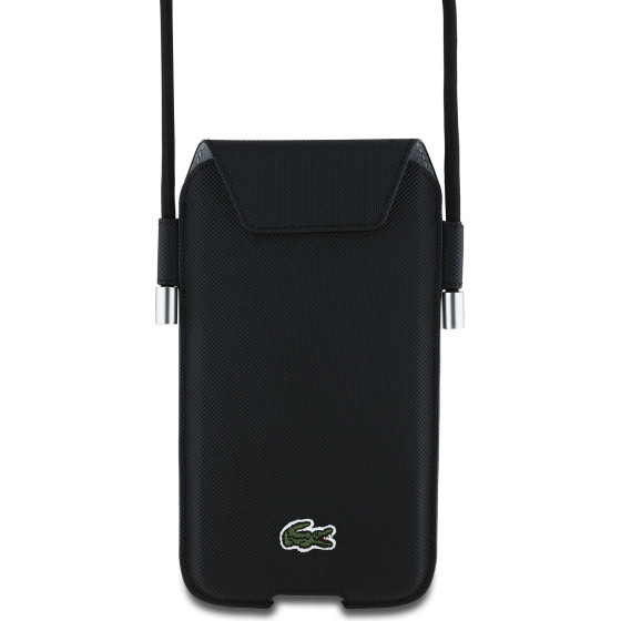 LACOSTE Pvc Iconic Petit Pique Phone Pouch Xl Black - (LCPSP15XPVCK)