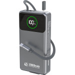 Dudao K31 Pro 45W 20000mAh Power Bank With Built-In Retractable USB-C Cable - Gray - (K31Pro)
