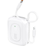Dudao K32 22.5W 10000 Mah Powerbank With Built-In USB-C/ Lightning Cable - White - (K32 white)