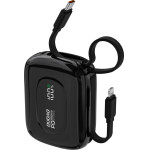 Dudao K32 Powerbank 22.5W 10000 Mah With Built-In USB-C/ Lightning Cable - Black - (K32 black)