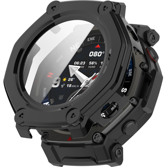 Techsuit - Defense360 Pro + Screen Protector - Amazfit T-Rex 3 Pro - Matte Black