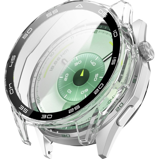 Techsuit - Defense360 Pro Bezel + Screen Protector - Huawei Watch Gt 6 46mm - Clear