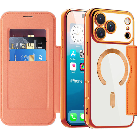 Techsuit - Smartmag Book Case - Iphone 17 Pro Max - Orange