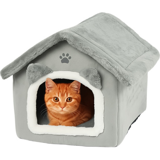 Purlov Cat Bed - Gray House 25706 - (18668-0)