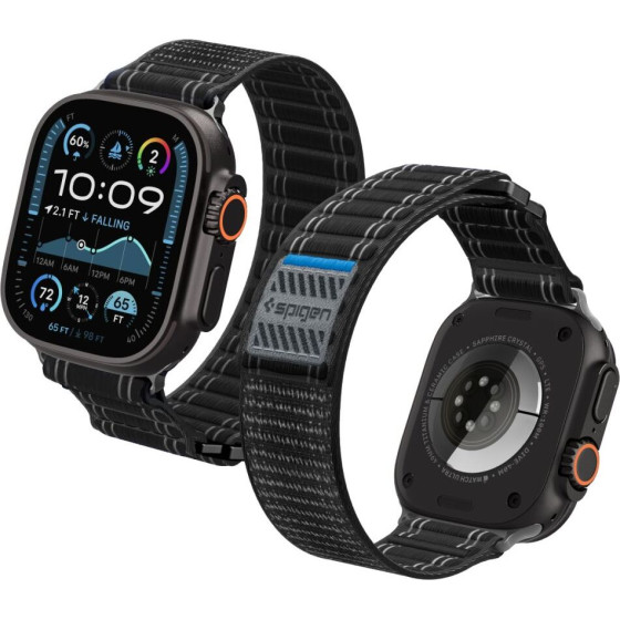 Spigen WBF0 Band Apple Watch 8 / 9 / 10 / 11 / Se / Ultra (44 / 45 / 46 / 49 MM) Black - (AMP10141)