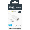 SBS Ekon By Audio Adaptor Type C To Lan Female White - (ECITTYCLANMF)